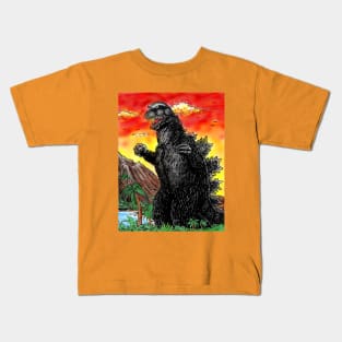 Monster Island Sunset Kids T-Shirt